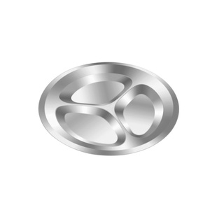 工作餐盘 圆形不锈钢快餐盘 学生餐具饺盘分隔两格三格分餐菜盘子