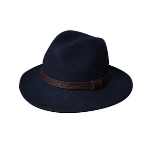 mrduck斯卡纳 澳洲超细90支100%羊毛礼帽男款 小牛皮织带宽檐毡帽