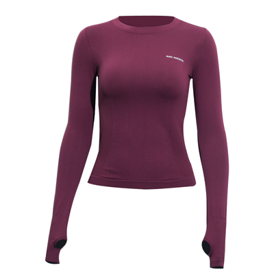 dcw圆领亲肤显瘦薄款运动打底衫