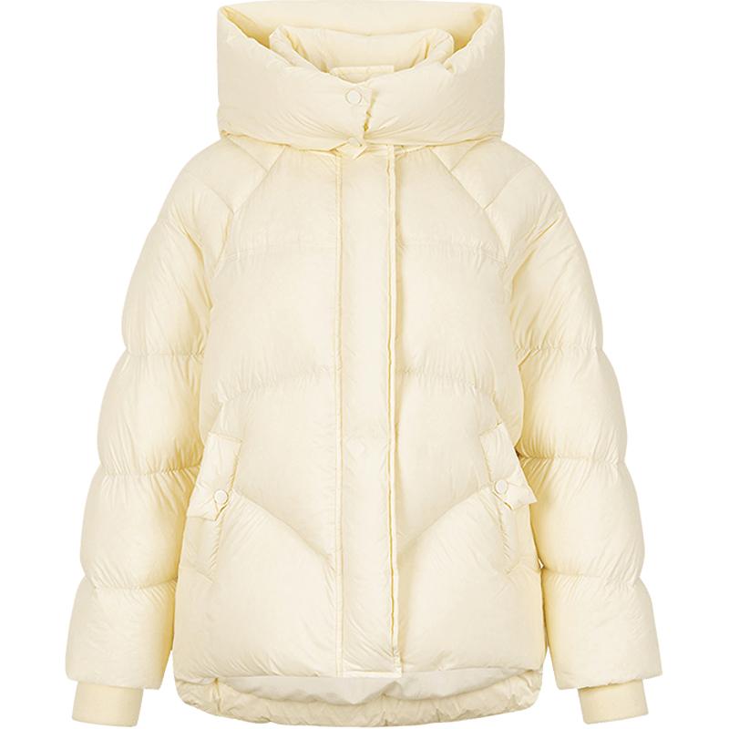KBNE【95绒】纯色羽绒服女冬季短款外套秋冬新款保暖派克面包服女