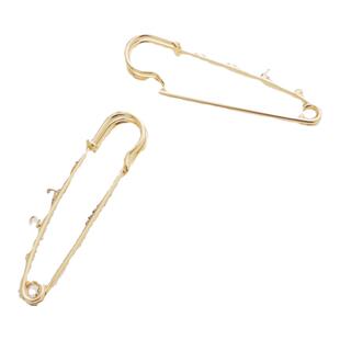 14k包金保色带吊别针手链项链胸针简易扣针diy手工自制饰品配件