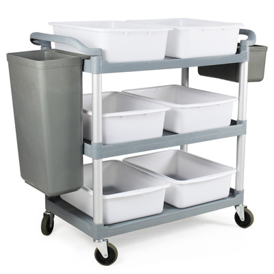 小号塑料菜架子可移动带轮送餐车