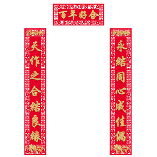 2025高级感结婚对联创意结婚装饰用品男方入户门女方婚房布置门贴