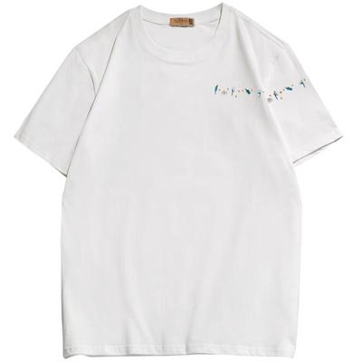 潮牌T恤短袖韩版宽松白色tee文艺