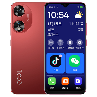 COOlpad 酷派老人智能手机一键视频通话简易桌面远程操控大字大图大电池长续航纯净无广锁定防误触2026新款