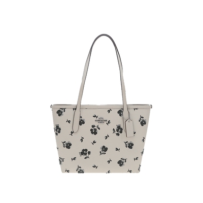 COACH/蔻驰官方 奥莱款city 23女士PVC配皮单肩手提托特包CBL04