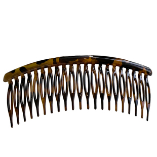 大号时尚豹纹发梳插梳女前额刘海碎发整理神器密齿防滑头顶发夹