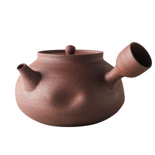 九土老式提梁煮茶壶电陶炉烧水复古炭火茶具侧把紫砂壶明火茶炉