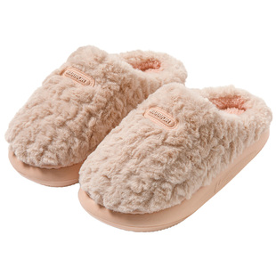 回力棉拖鞋女家居室内2025新款秋冬季加绒防滑保暖情侣厚底毛拖鞋
