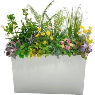 wo+仿真龟背绿植混搭仙人掌花箱搭配商场户外办公区隔断装饰摆放