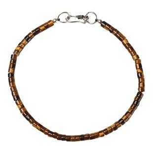 LUCKYLOTUS珠宝首饰天然虎眼石手链桶珠虎晴石木变石男女手串包邮