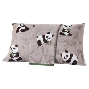 洁丽雅纯棉全棉枕巾一对装加厚防滑可固定绑带2025新款枕头垫巾