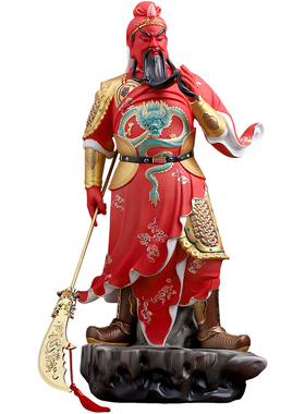 陶瓷关羽关二爷财神爷神像摆件