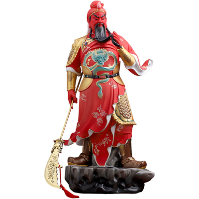 陶瓷关羽关二爷财神爷神像摆件