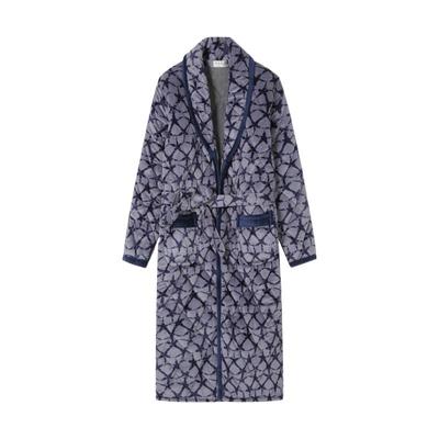 三层夹棉保暖纽扣腰带家居服加厚