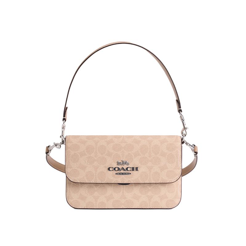 COACH/蔻驰官方 奥莱款Brynn女士PVC配皮单肩斜挎包信封包CX798