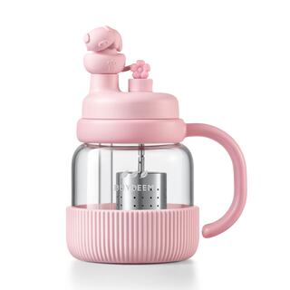 【新色上市】北鼎泡茶吨吨杯玻璃杯茶水分离杯女桌面杯水杯吸管杯