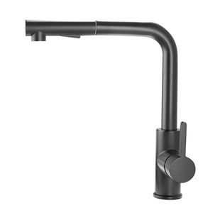 杜拉莱恩可旋转冷热厨房水龙头抽拉式洗菜盆水槽龙头家用万向拉丝