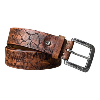 美式复古手工做旧男士牛皮皮腰带