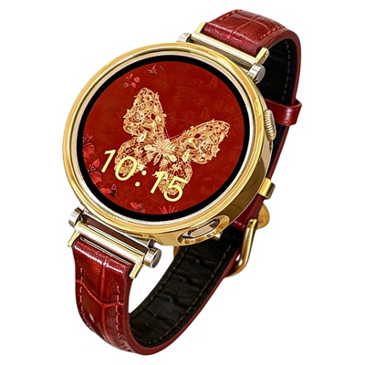 【招财纳福】适用三星watch6手表表带watch7/8classic真皮ultra竹节纹高级感女款腕表带新款运动男智能jw配件