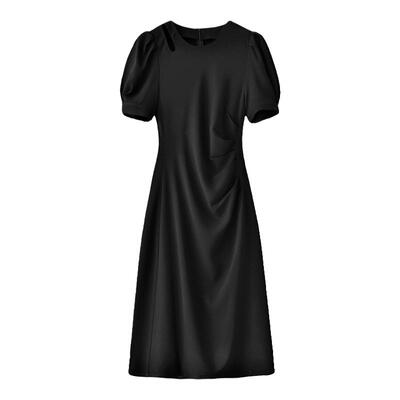 Elegantlady醋酸纯色连衣裙