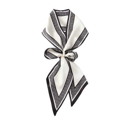 韩国温柔素净气质丝巾长巾发带