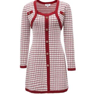 Vero Moda奥莱针织连衣裙子秋冬清仓气质小香风吊带裙两件套女