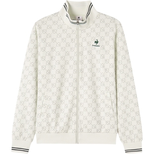 乐卡克法国公鸡春季女款运动休闲立领开衫针织外套舒适上装