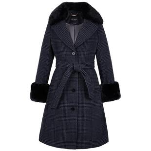 【6期免息】【新年礼物】kate spade ks 中长款束腰毛呢外套大衣