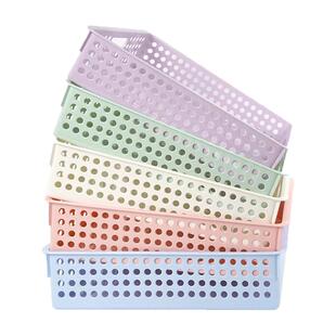 收纳篮文件蓝办公室桌面整理篮子A4杂物收纳筐长方形收纳篮子厨房杂物杂物收纳盒玩具收纳盒