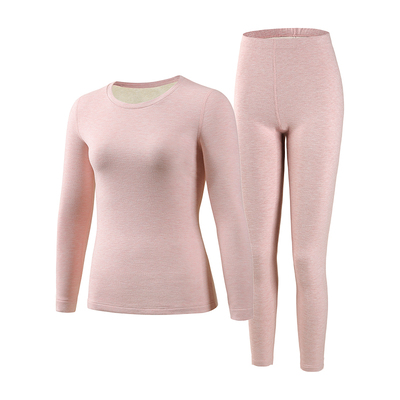 ab保暖内衣秋冬女羊绒蚕丝圆领保暖套装弹力舒适女士秋衣秋裤6704