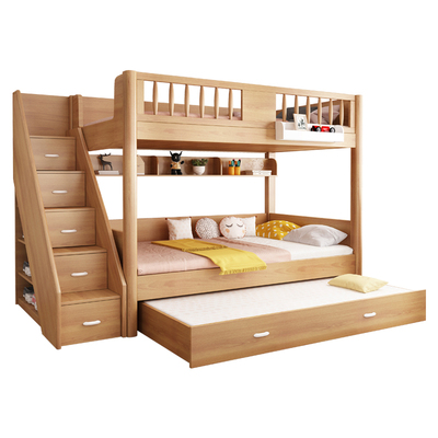 上下同宽床儿童高低床成人上下铺双层床子母床两层互不干扰姐弟床