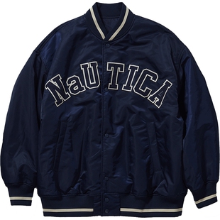 【明星同款】nautica白帆 日系中性假两件多巴胺厚外套棉服JW3304