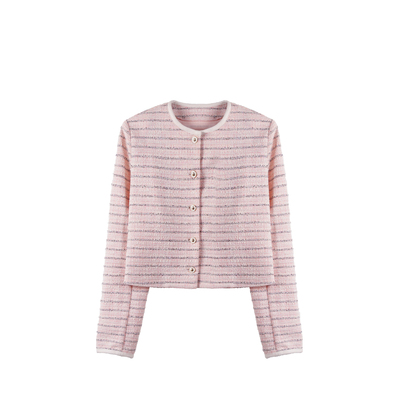 粗花呢气质小香风外套女短款上衣