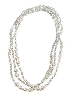 法式多层珍珠毛衣链女2025新款