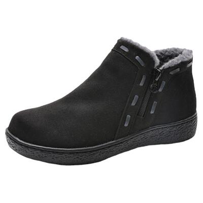 pansy日本雪地靴羊毛保暖短靴