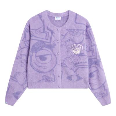 李宁女款圆领编织衫宽松外套保暖