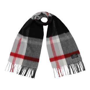 ELLE100%绵羊毛围巾女士秋冬季户外保暖时尚休闲格子加厚围脖百搭