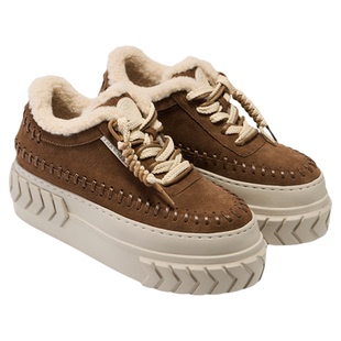 fed复古休闲鞋女冬季新款女鞋保暖棉鞋加绒厚底鞋女款S1217-YA050