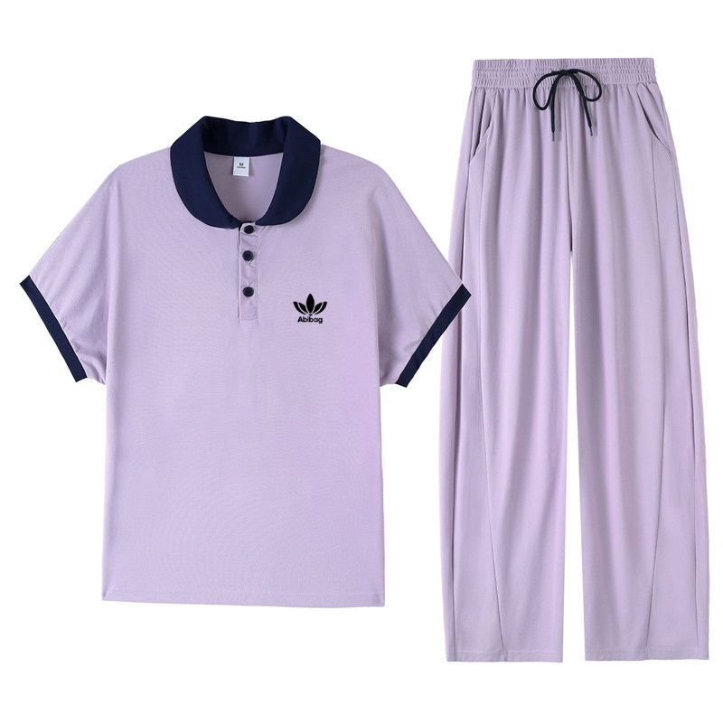 官方正品丝短袖妈妈运动套装女