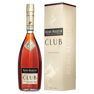 潇懿酒庄行货正品人头马CLUB1000mL优质香槟区干邑法国进口白兰地