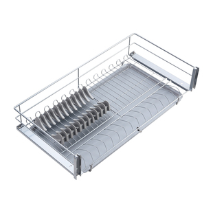 NUOMI诺米欧尚双层抽屉式拉篮厨房橱柜阻尼缓冲碗碟收纳调味篮