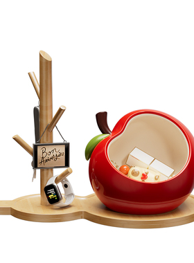 新年苹果钥匙收纳玄关摆件