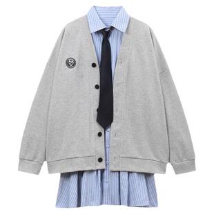 春秋开衫外套卫衣女装2026新款中长款学院风棒球服薄款外搭上衣