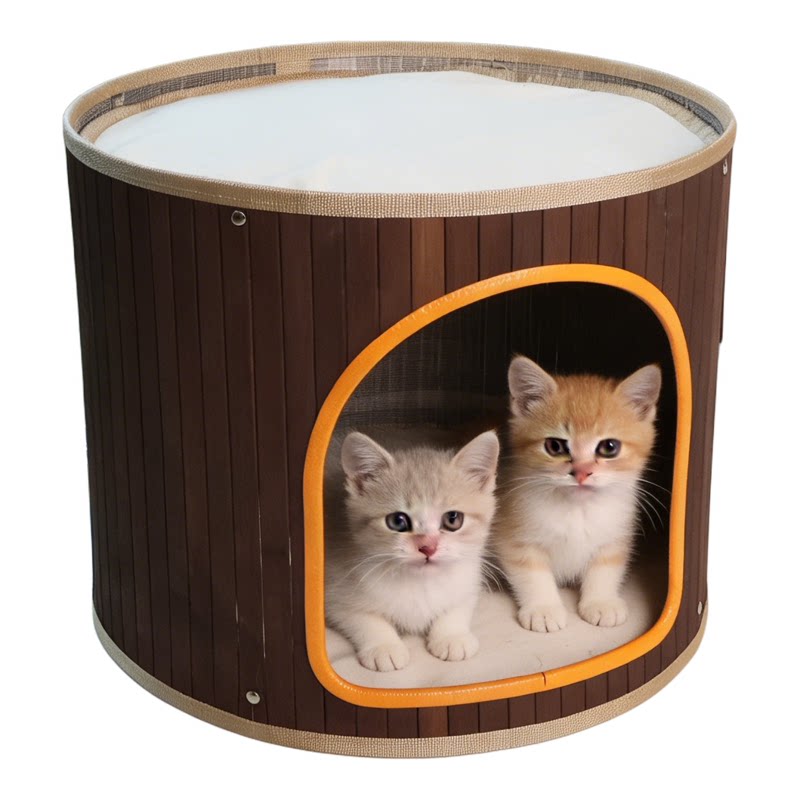 竹制猫窝四季耐抓可拆洗
