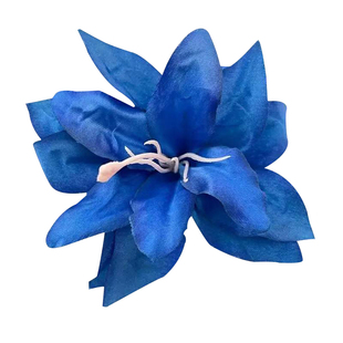 蓝色百合花发夹清冷氛围感花瓣耳环海边度假风发饰头花高级感饰品