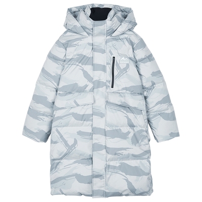 斯凯奇长款男童保暖舒适羽绒服