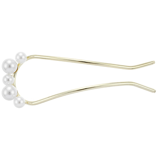新中式珍珠u型发簪女2025新款丸子头盘发神器插梳发夹簪子头饰