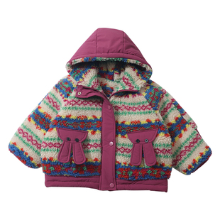 女童夹棉外套秋冬季2025新款超好看儿童加厚女宝宝冬装羊羔绒棉服