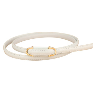 小皮带女款真皮头层牛皮软细白色时尚百搭装饰配裙子腰带夏季新款